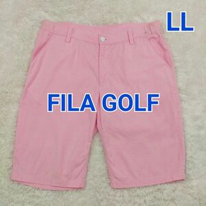 FILA GOLF フィラゴルフ ゴルフパンツ ハーフパンツ ピンク ストライプ メンズ LL ( XL 2L ) ストレッチ