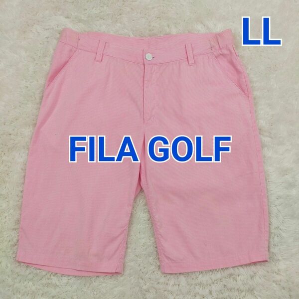 FILA GOLF フィラゴルフ ゴルフパンツ ハーフパンツ ピンク ストライプ メンズ LL ( XL 2L ) ストレッチ