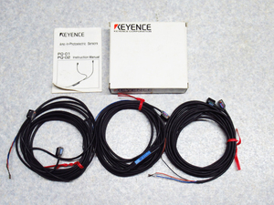 3個セット 現状品 KEYENCE キーエンス アンプ中継型ミニ光電センサ PQ-01R PQ-01T PQシリーズ 近距離タイプ 管理6X0530Q-F4