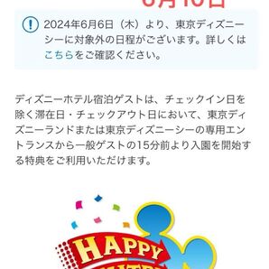 ディズニー ハッピーエントリー 6月10日 4枚セット