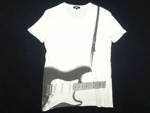 ★ラッドミュージシャン×フェンダー★Tシャツ44/白Lad musician Fenderホワイト半袖シャツカットソーロックTシャツバンドTシャツ