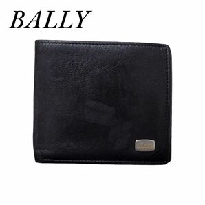 BALLY バリー 二つ折り財布 レザー 黒 メンズ スリムウォレット