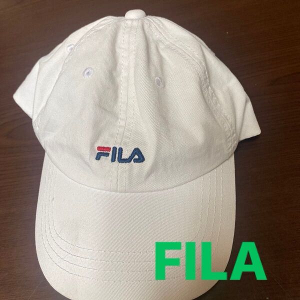 FILA キャップ 帽子 白レディースファッション