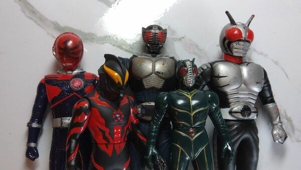 仮面ライダー 5個セット　ソフビ バンダイ　フィギア