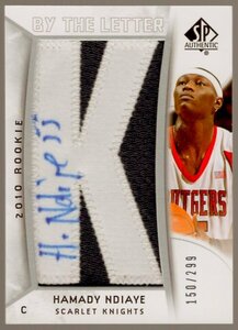 10-11 SP Authentic Hamady Ndiaye Letter Patch Auto /299