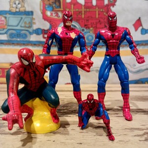 90s SPIDERMAN Spider-Man figure 4 body set TOYBIZ sofvi vintage USA Vintage Ame toy MARVEL American Comics 