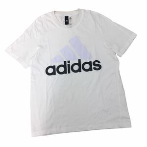 NC225 adidas アディダス デカロゴ 半袖 Tシャツ ティシャツ トップス カットソー メンズ O ホワイト 白 