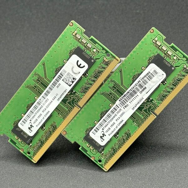 Micron 32GB(16GBx2個) PC4-3200AA 1Rx8 DDR4 SO-DIMM ノートPC