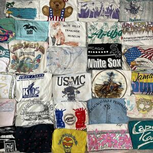 1円スタート90s シングルステッチtシャツ 53枚　まとめ売り　USA古着卸 Tシャツ プリント バックプリント アメリカ古着 半袖 ロゴ AM4