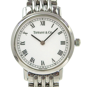 TIFFANY&Co. ティファニー クラシック ラウンド 腕時計 SS クオーツ アナログ表示 レディース 白文字盤【I140324025】中古