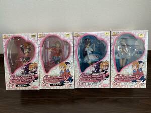 【中古品】ふたりはプリキュア キューティーモデル　メガハウス ４種　キュアブラック,美墨なぎさ,キュアホワイト,雪城ほのか