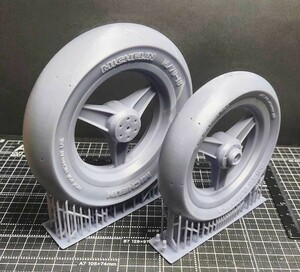 1/6 3D resin CB750F F&R tire wheel AHM RSC