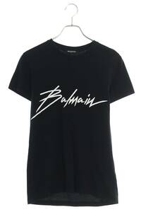 バルマン BALMAIN RH016011133 サイズ:XS シグネーチャーロゴプリントTシャツ 中古 BS99