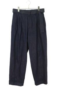 シュタイン stein 21AW BELTED WIDE STRAIGHT DENIM TROUSERS ST.296-1 サイズ:S ベルテッドワイドデニムパンツ 中古 BS99