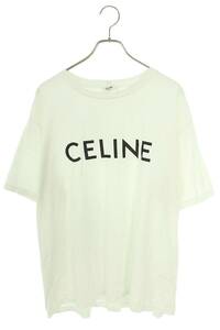 セリーヌバイエディスリマン CELINE by Hedi Slimane 2X68167Q サイズ:XXL ルーズフィットロゴプリントTシャツ 中古 SB01