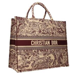 クリスチャンディオール Christian Dior ブックトートラージ トワルドゥジュイエンブロイダリートートバッグ 中古 SB01