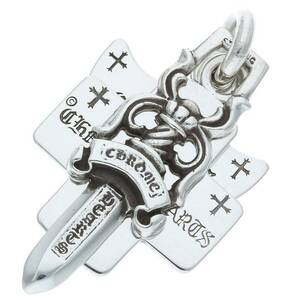 クロムハーツ Chrome Hearts 3TRINKETS/スリートリンケッツペンダント シルバーネックレストップ 中古 SS07