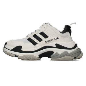 バレンシアガ BALENCIAGA アディダス TRIPLE S TRAINERS サイズ:40 トリプルエスレースアップスニーカー 中古 NO05