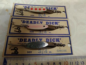 old DEADLY DICK　オールド　デッドリーディック 21g　新品3点セット!　検索)ホプキンス、カストマスター、メタルジグ、ジギング