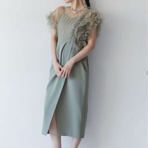 値下げ!LADYチュールドッキングコクーンワンピース