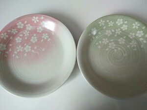 ギフトお返し　陶磁器 和食器　桜柄大皿　2枚