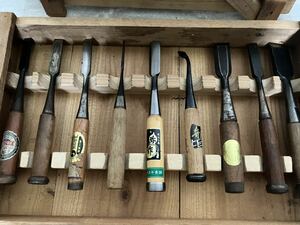 1 иен аукцион плотничный инструмент только . блохи инструмент ручной инструмент инструмент рука инструмент дерево в коробке 