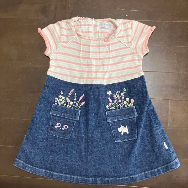 ポンポネット pom ponet ナルミヤ キッズ 女の子 ワンピース 90 半袖ワンピース