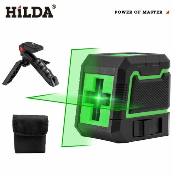 【新品】Hilda 2ラインレーザー グリーンレーザー　 レーザー墨出し器 