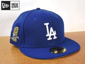 1 jpy start![ unused goods ](7-5/8 - 60.6cm) 59FIFTY NEW ERA LA DODGERSdoja-s large . sho flat New Era cap hat side patch K117