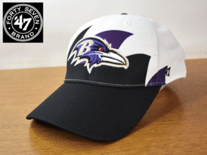 1円スタート!【未使用品】(OSFA - 56cm-59cm) 47 BRAND NFL BALTIMORE RAVENS レイブンズ キャップ 帽子 K353