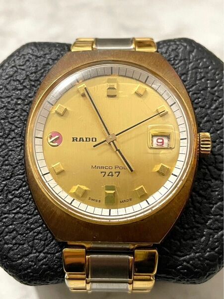 レア　RADO MARCO POLO マルコポーロ　747 自動巻き　メンズ　稼働品　ビンテージ　 腕時計　アンティーク　70s