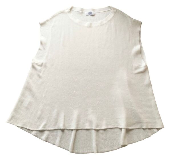 美品 ジェイプレス T15 洗える ニット15号 白 ホワイト モノトーン 大きいサイズ 綿 コットン xxl