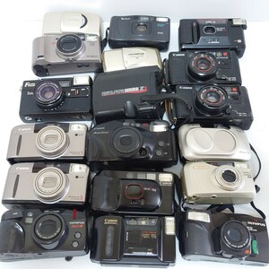 DA)1 jpy ~ Junk camera set sale large amount set optics OLYMPUS PENTAX Canon MINOLTA compact camera film camera FUJIFILM