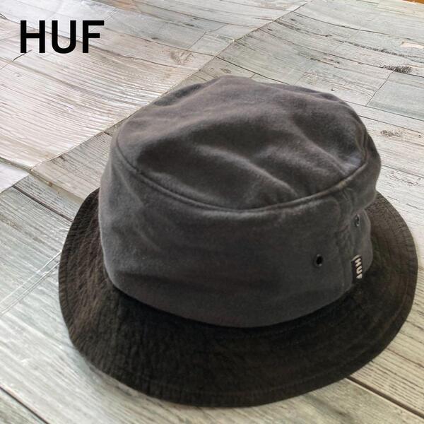 HUF バケットハット ツバスエード素材55cmレディース USA製 スケーター
