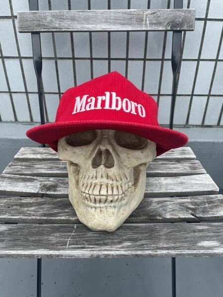 Marlboro コーデュロイキャップ VINTAGE 企業物 タバコ