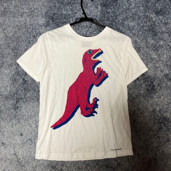 ポールスミス 美品 半袖Tシャツ クルーネック 恐竜 ディノ ホワイト M
