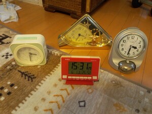 目覚まし時計　電波時計セイコーPYXIS CASIO　アナログCITIZEN時計　まとめて4個　水晶時計