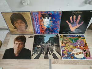 LP ビートルズ ポールマッカートニー ジョンレノン レコード まとめ 帯付含 6点セット [1120EK]