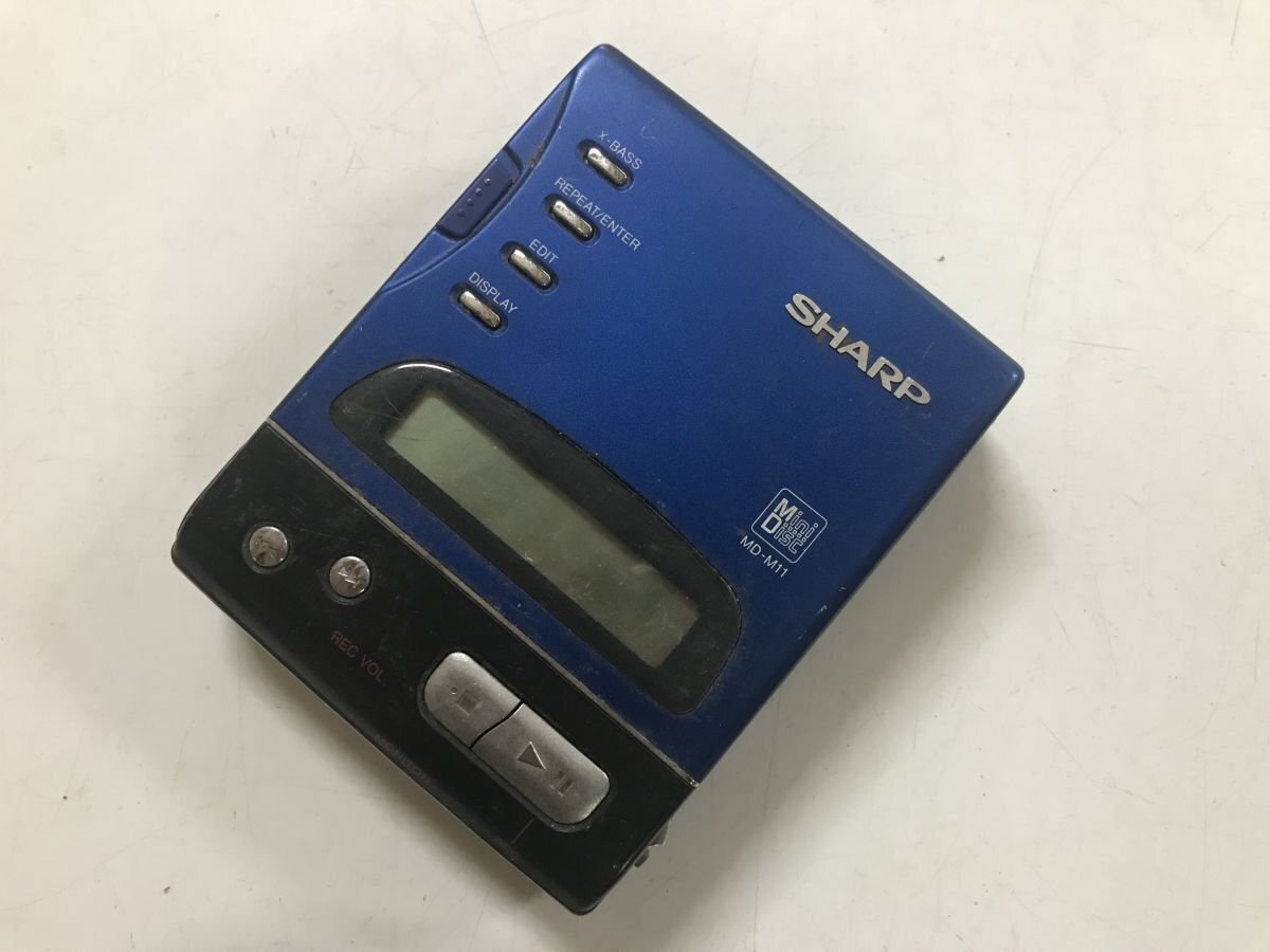 ジャンク SHARP ポータブルMDプレーヤー MD-D10-B オーディオ機器