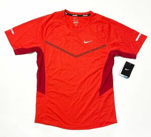 衝撃プライス【タグ付き！】【アスリート待望モデル！】【NIKE ナイキ】DRY-FIT 半袖Tシャツ【サイズM】赤 ランニング トレーニング N-U103