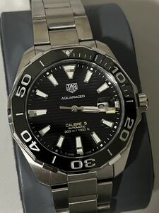  beautiful goods TAG Heuer TAG Heuer Aquaracer black 43mm self-winding watch Manufacturers overhaul settled 
