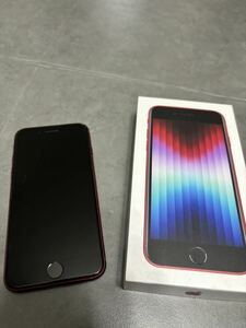 iPhone SE 64GB レッド美品　バッテリー84% SIMフリー