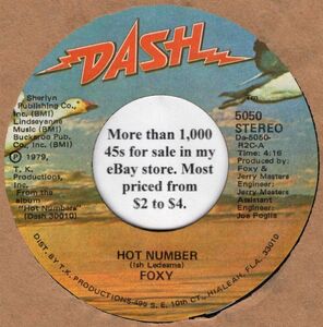 45 RPM RECORD: Foxy disco 45 rpm "Hot Number" on Dash Records 海外 即決