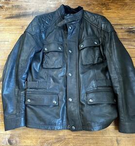 belstaff mens leather jacket mens xl- originally $1600 海外 即決