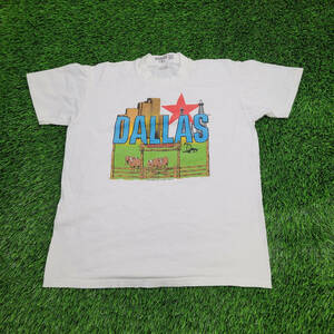 Vintage 1989 Southfork Ranch Farm TV-Show Shirt M/L-Short 20x25 White Dallas USA 海外 即決