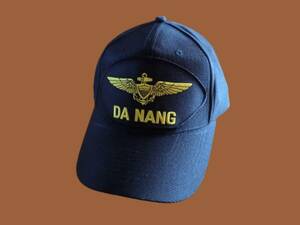 DA NANG HAT WITH GOLD NAVY PILOT WINGS U.S MILITARY OFFICIAL BALL CAP U.S.A MADE 海外 即決