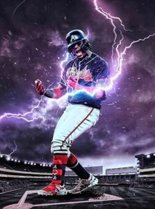 RONALD ACUNA ATLANTA BRAVES 13x19 PHOTO GLOSSY 海外 即決