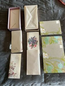Vintage Lot of 30 Blank Mixed Stationary Cards Paper & Envelopes - 3 Sets 海外 即決