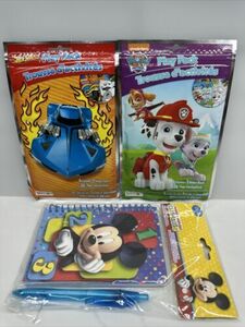 Party Play Pack Hot Wheels & Paw Patrol 24 Pg Coloring Book + Mickey Stationary 海外 即決