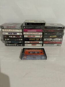 Vintage Cassette Tape Lot 80s 90s Pearl Jam ZZ Top Aerosmith Bon Jovi Journey 海外 即決